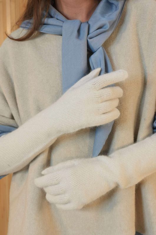 Octavia Arm Warmer Gloves Ecru